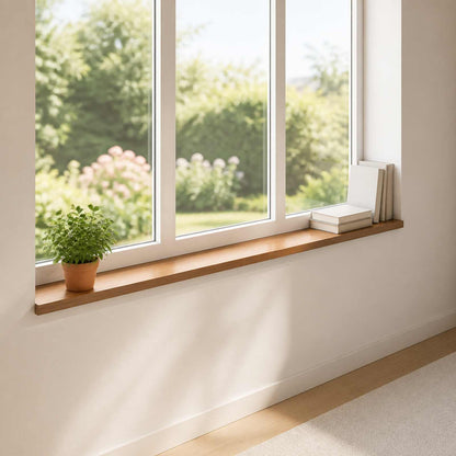 vidaXL Window Sills 2 pcs Dark Brown 160 x 20 x 2 cm Solid Oak Wood