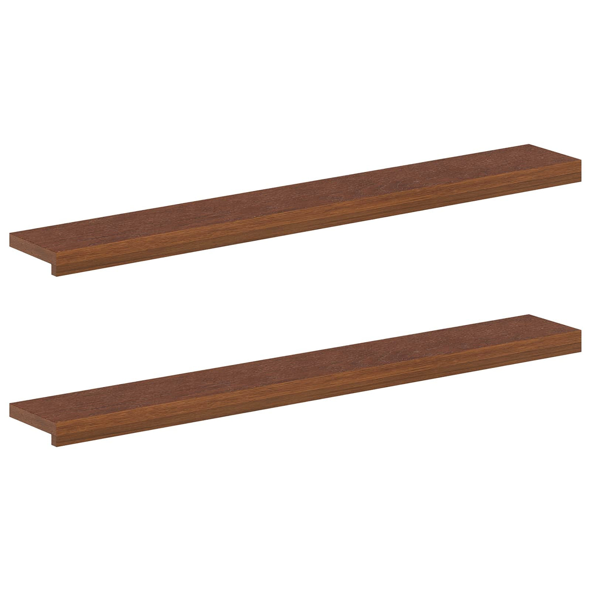 vidaXL Window Sills 2 pcs Dark Brown 110 x 15 x 2 cm Solid Oak Wood