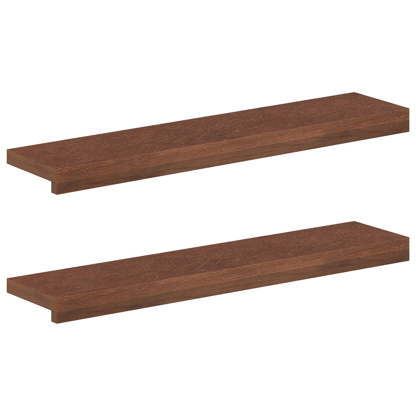 vidaXL Window Sills 2 pcs Dark Brown 80 x 20 x 2 cm Solid Oak Wood
