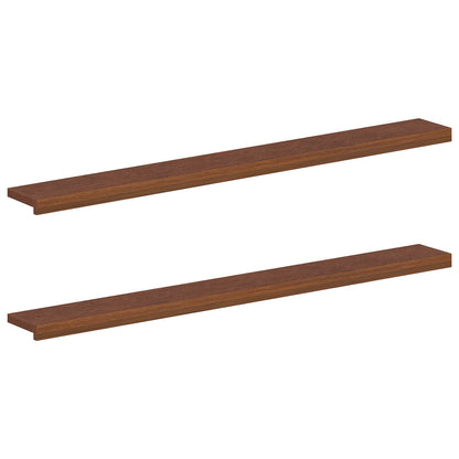 vidaXL Window Sills 2 pcs Dark Brown 140 x 20 x 2 cm Solid Oak Wood