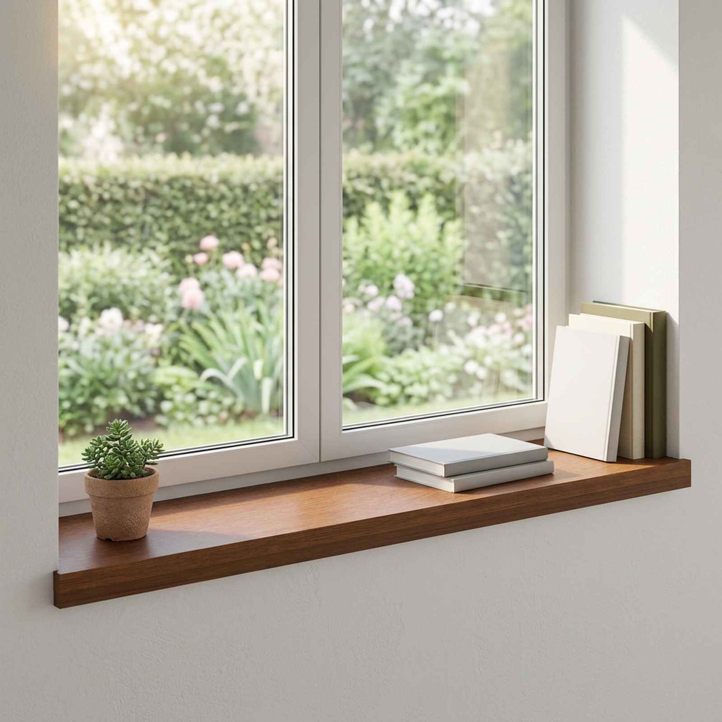 vidaXL Window Sills 2 pcs Dark Brown 100 x 25 x 2 cm Solid Oak Wood