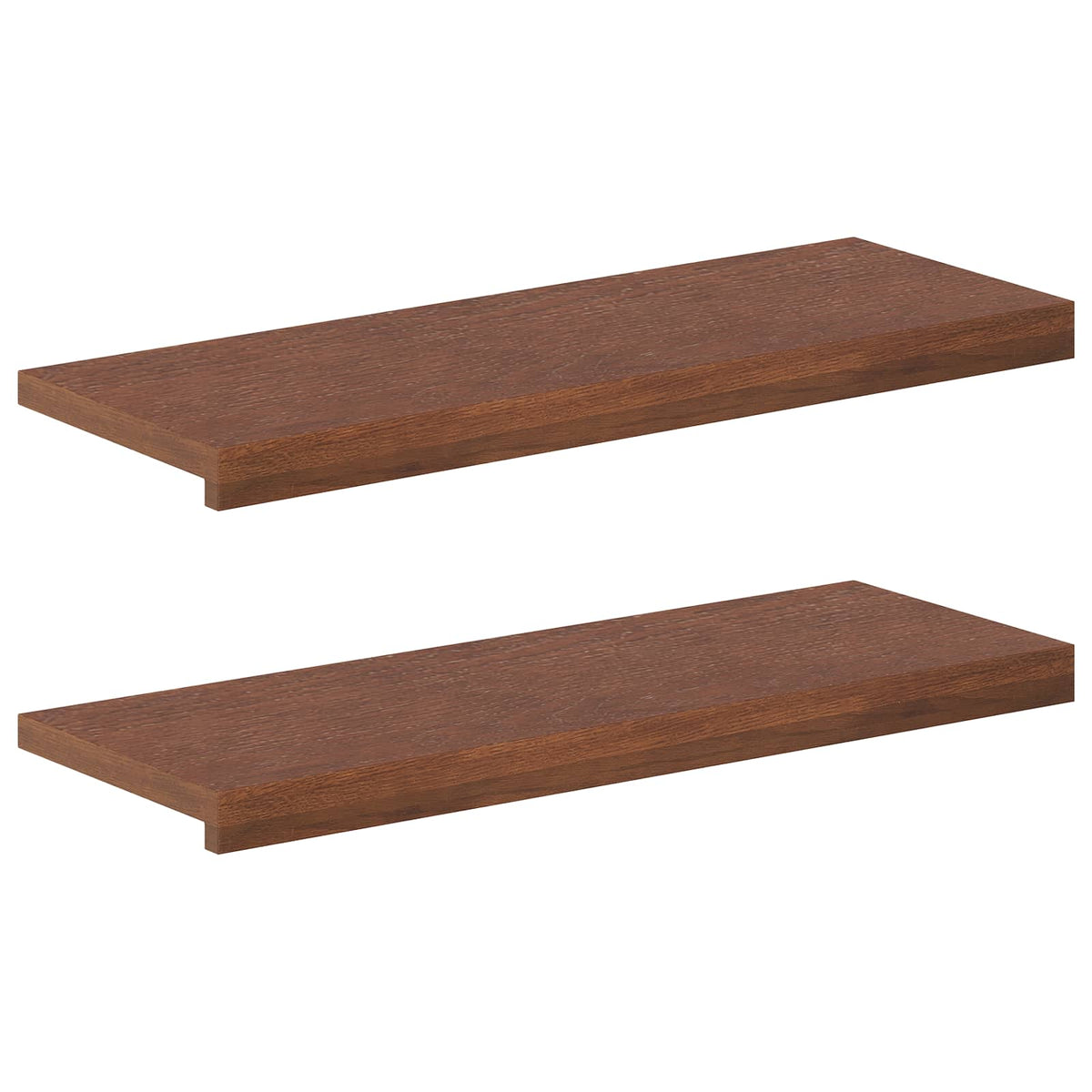 vidaXL Window Sills 2 pcs Dark Brown 80 x 25 x 2 cm Solid Oak Wood
