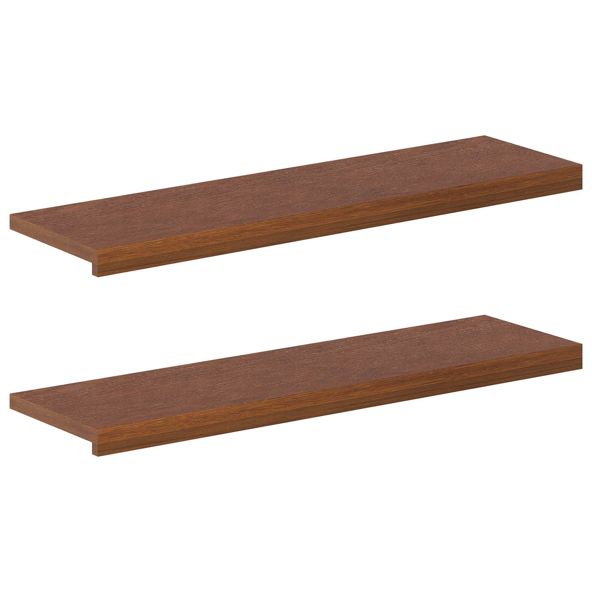 vidaXL Window Sills 2 pcs Dark Brown 100 x 25 x 2 cm Solid Oak Wood