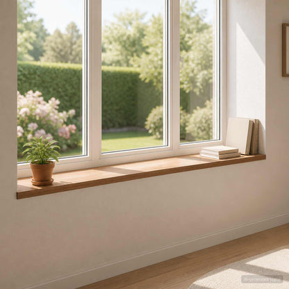 vidaXL Window Sills 2 pcs Dark Brown 160 x 30 x 2 cm Solid Oak Wood