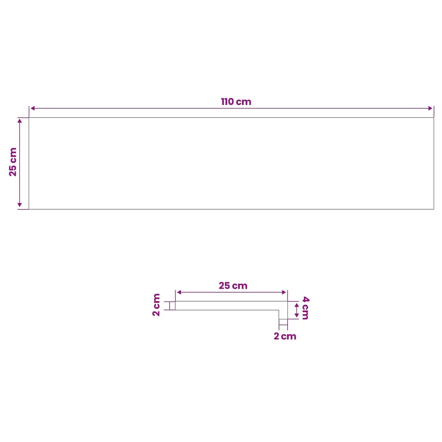 vidaXL Window Sills 2 pcs Dark Brown 110 x 25 x 2 cm Solid Oak Wood