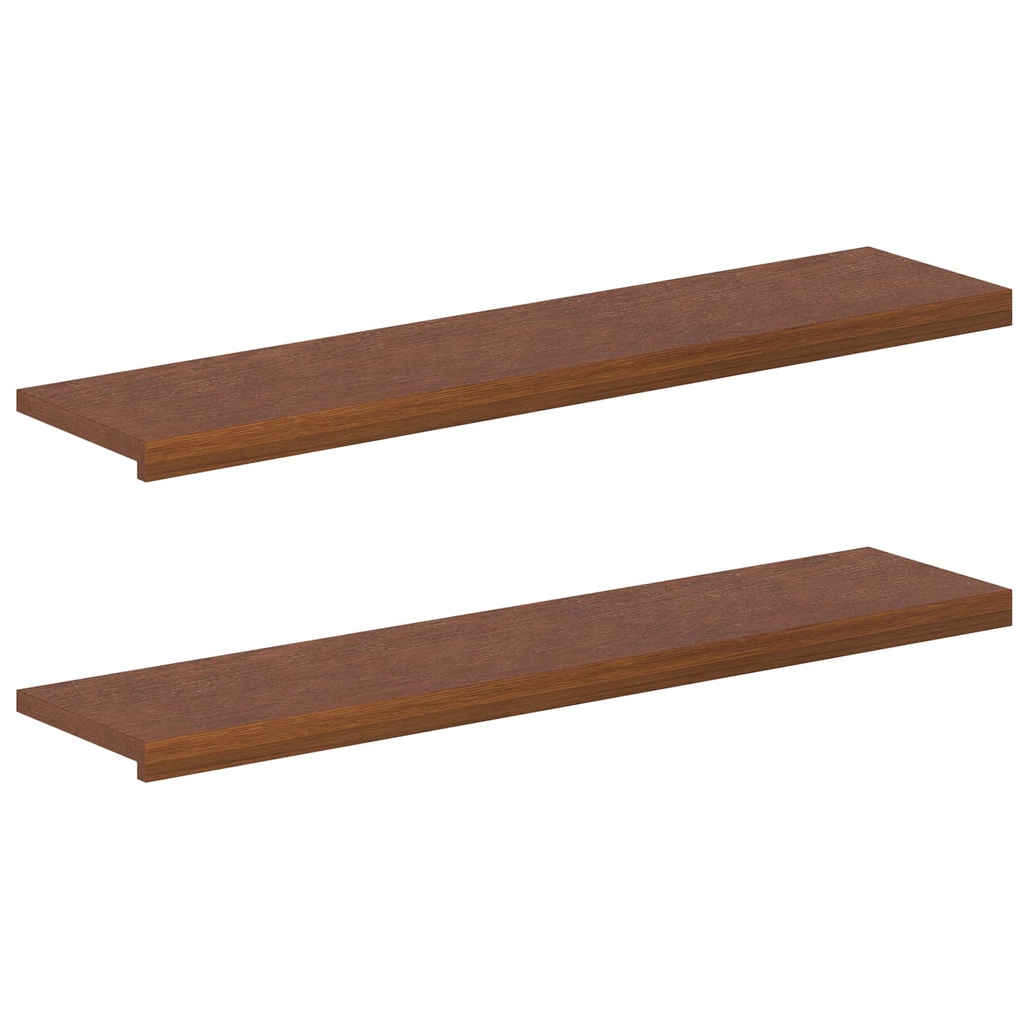 vidaXL Window Sills 2 pcs Dark Brown 120 x 25 x 2 cm Solid Oak Wood