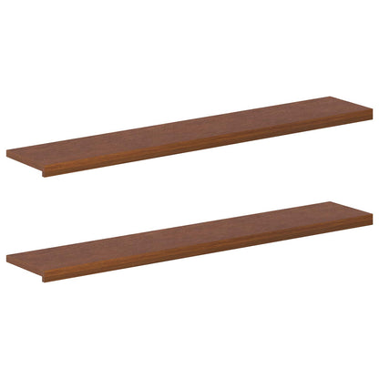 vidaXL Window Sills 2 pcs Dark Brown 140 x 25 x 2 cm Solid Oak Wood