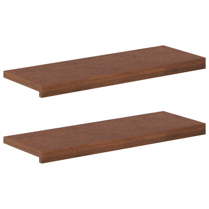 vidaXL Window Sills 2 pcs Dark Brown 80 x 30 x 2 cm Solid Oak Wood