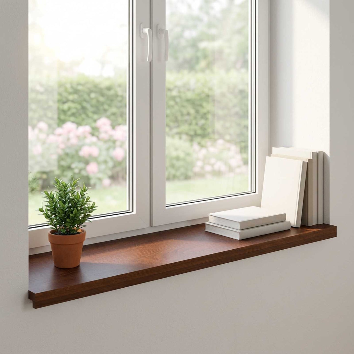 vidaXL Window Sills 2 pcs Dark Brown 80 x 40 x 2 cm Solid Oak Wood