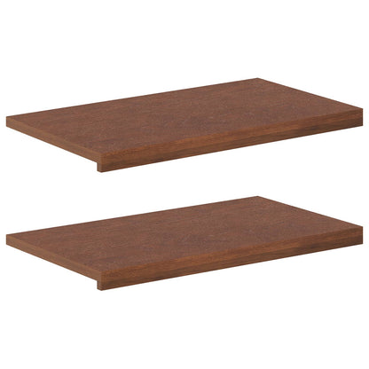 vidaXL Window Sills 2 pcs Dark Brown 80 x 40 x 2 cm Solid Oak Wood