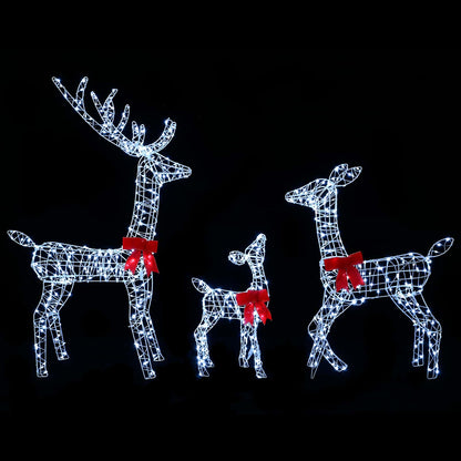 vidaXL Christmas LED Reindeer Family 700 LEDs Cold White