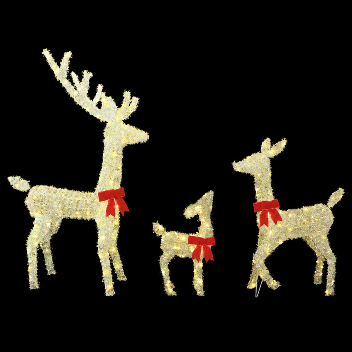 vidaXL Christmas LED Reindeer Family 300 LEDs Warm White