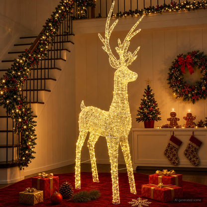 vidaXL Christmas LED Reindeer Motif Light 1000 LEDs Warm White