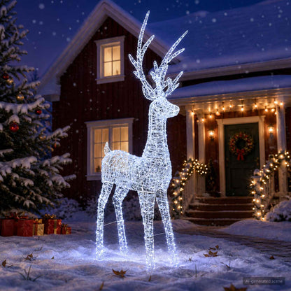 vidaXL Christmas LED Reindeer Motif Light 1000 LEDs Cold White