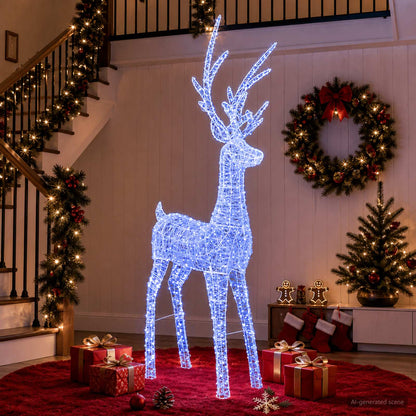 vidaXL Christmas LED Reindeer Motif Light 1000 LEDs Blue