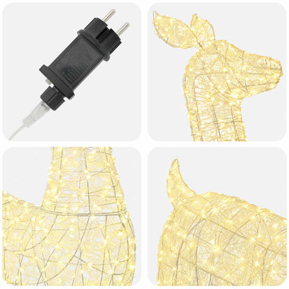vidaXL Christmas LED Reindeer Motif Light LOVIISA 900 LEDs Warm White