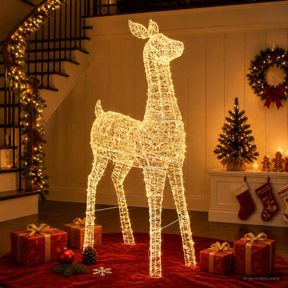 vidaXL Christmas LED Reindeer Motif Light LOVIISA 900 LEDs Warm White