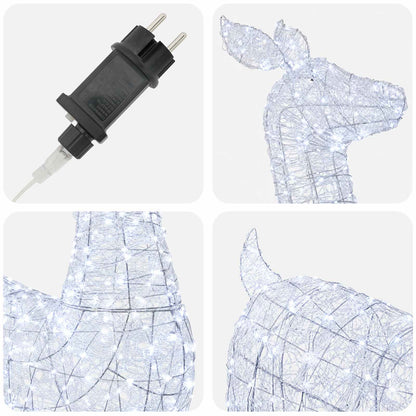 vidaXL Christmas LED Reindeer Motif Light LOVIISA 900 LEDs Cold White