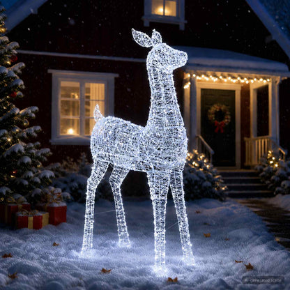 vidaXL Christmas LED Reindeer Motif Light LOVIISA 900 LEDs Cold White