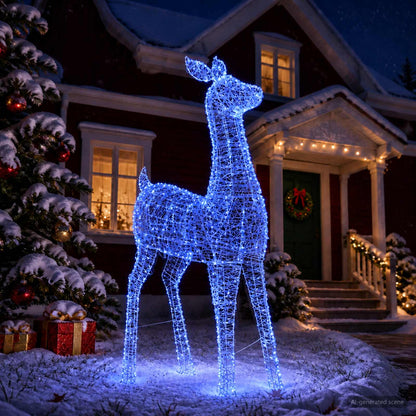 vidaXL Christmas LED Reindeer Motif Light LOVIISA 900 LEDs Blue