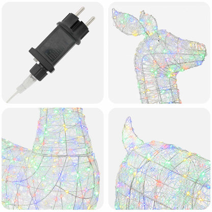 vidaXL Christmas LED Reindeer Motif Light LOVIISA 900 LEDs Multicolour