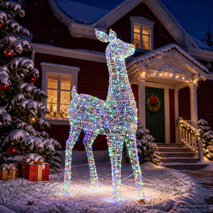 vidaXL Christmas LED Reindeer Motif Light LOVIISA 900 LEDs Multicolour