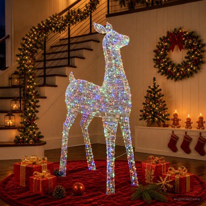vidaXL Christmas LED Reindeer Motif Light LOVIISA 900 LEDs Multicolour