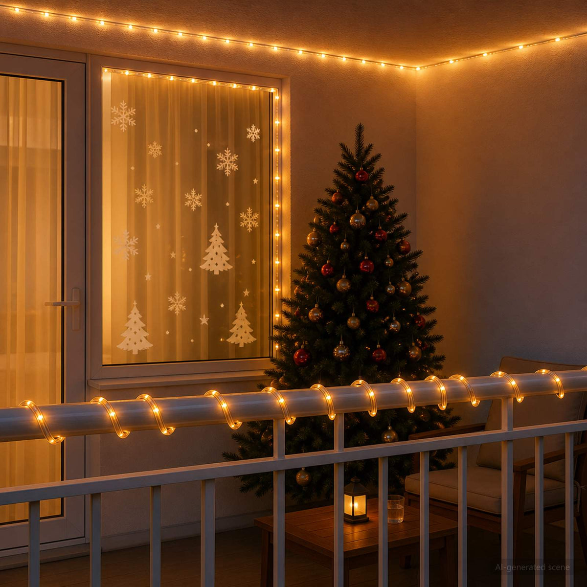 vidaXL Christmas LED Rope Light 2400 LEDs Yellow 100 m