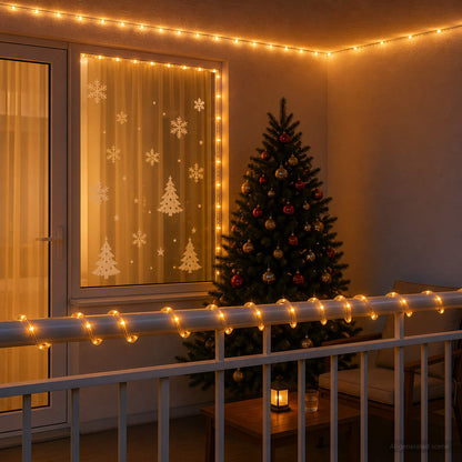 vidaXL Christmas LED Rope Light 2400 LEDs Yellow 100 m