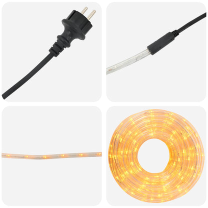 vidaXL Christmas LED Rope Light 240 LEDs Yellow 10 m