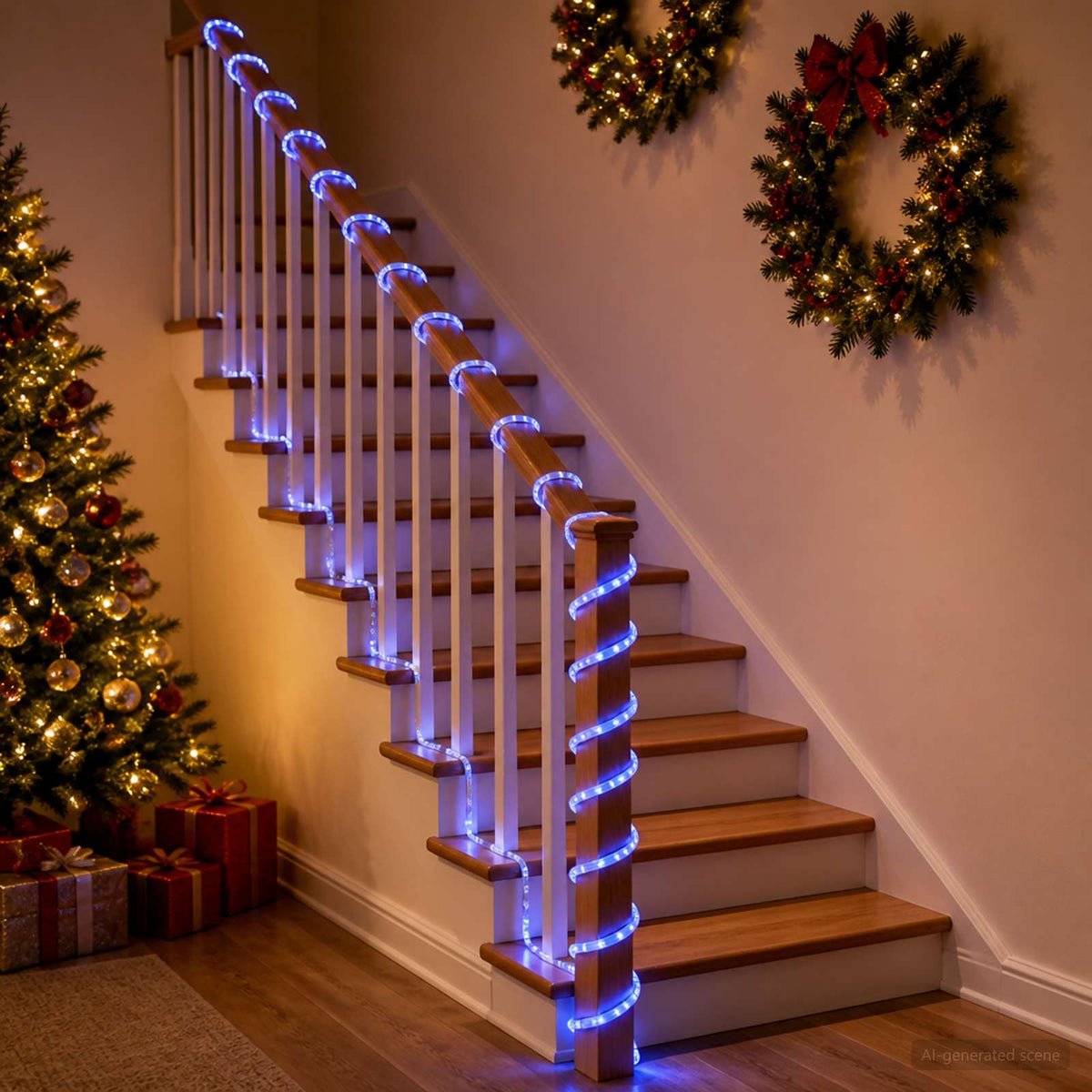 vidaXL Christmas LED Rope Light 240 LEDs Blue 10 m