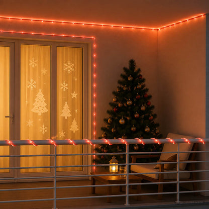 vidaXL Christmas LED Rope Light 120 LEDs Red and 5 m
