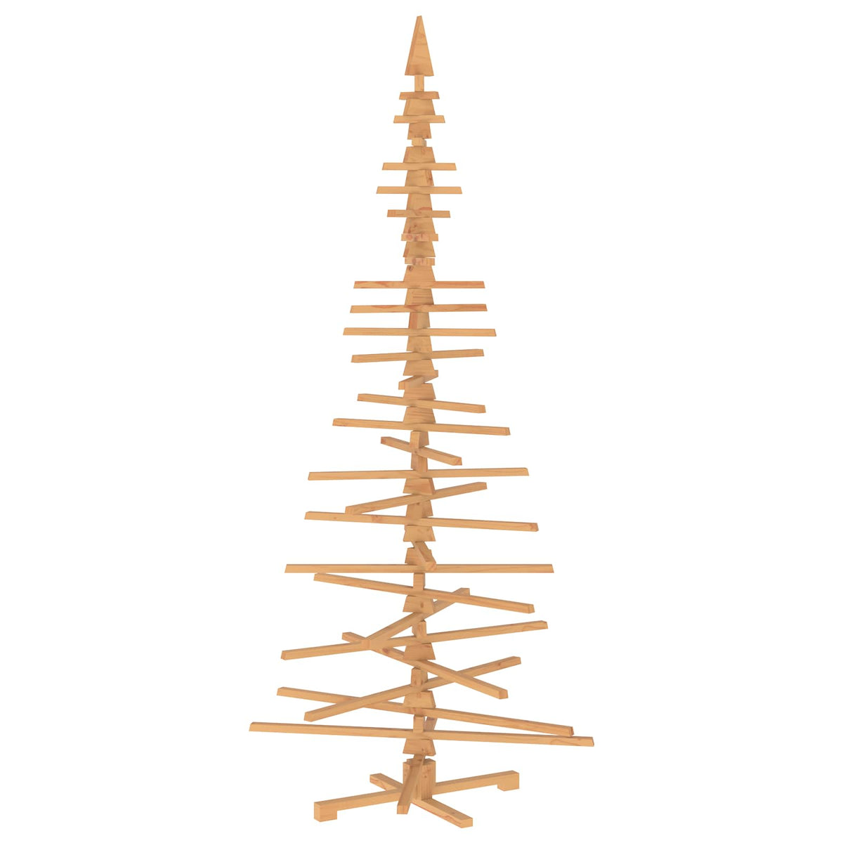 vidaXL Wooden Christmas Tree KOTKA 240 cm Solid Pine Wood Brown Finish