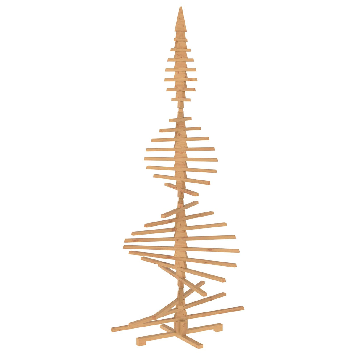 vidaXL Wooden Christmas Tree KOTKA 240 cm Solid Pine Wood Brown Finish