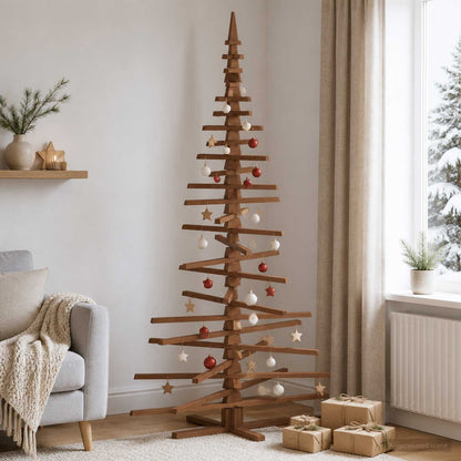 vidaXL Wooden Christmas Tree KOTKA 210 cm Solid Pine Wood