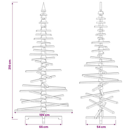 vidaXL Wooden Christmas Tree KOTKA 210 cm Solid Pine Wood