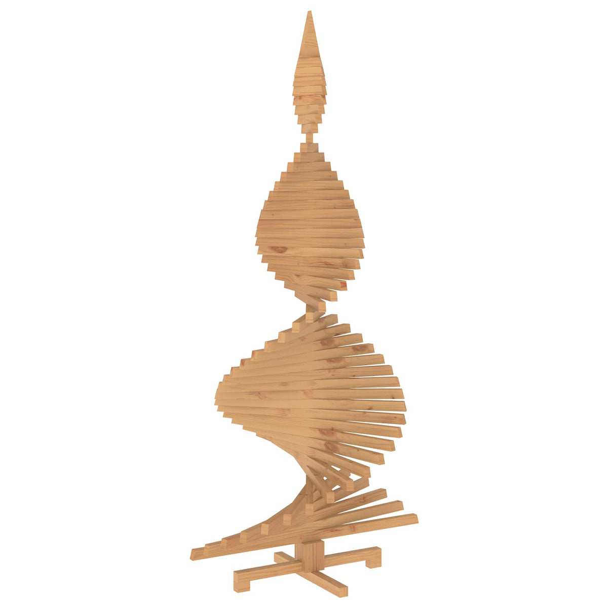 vidaXL Wooden Christmas Tree KOTKA 240 cm Solid Pine Wood Brown Finish