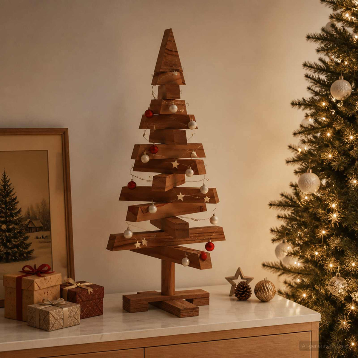 vidaXL Wooden Christmas Tree KOTKA 60 cm Solid Pine Wood