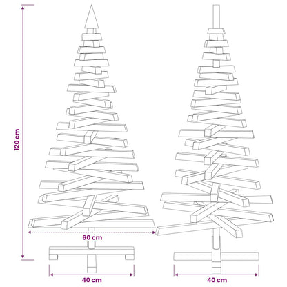 vidaXL Wooden Christmas Tree KOTKA 120 cm Solid Pine Wood
