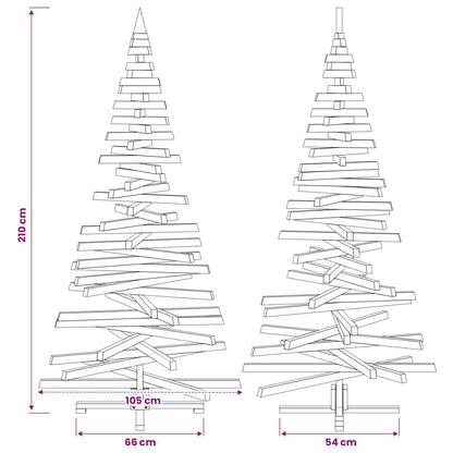 vidaXL Wooden Christmas Tree KOTKA 210 cm Solid Pine Wood