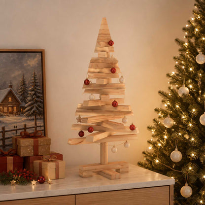 vidaXL Wooden Christmas Tree KOTKA 60 cm Solid Pine Wood Natural