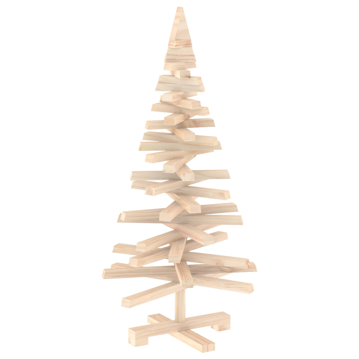 vidaXL Wooden Christmas Tree KOTKA 90 cm Solid Pine Wood Natural