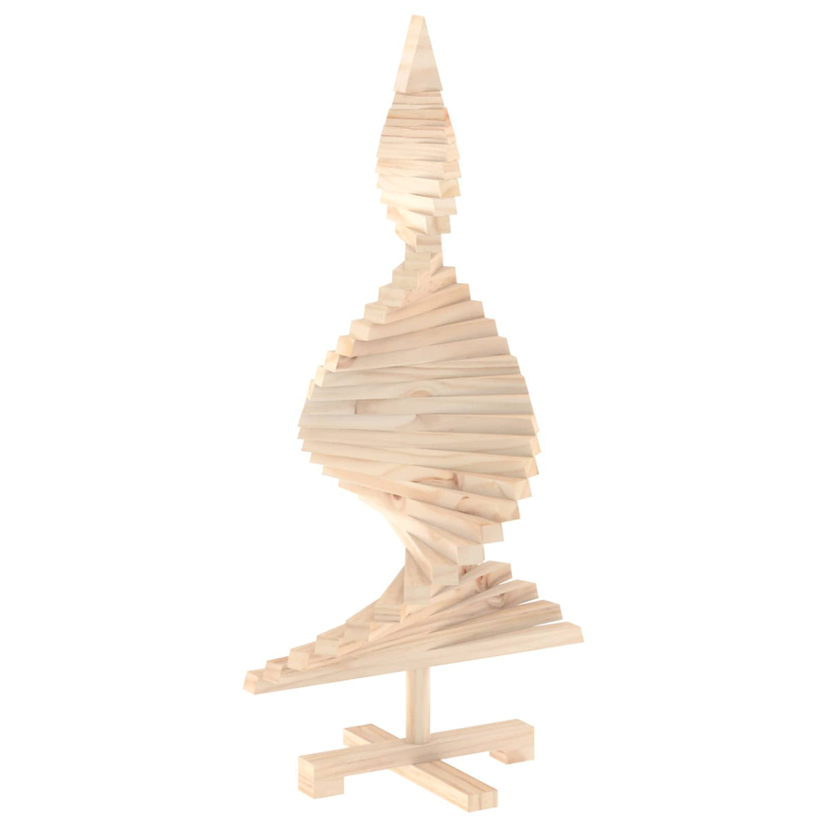 vidaXL Wooden Christmas Tree KOTKA 90 cm Solid Pine Wood Natural