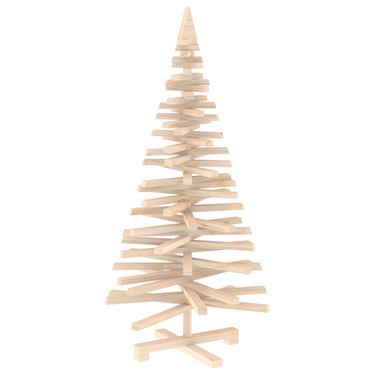 vidaXL Wooden Christmas Tree KOTKA 120 cm Solid Pine Wood Natural