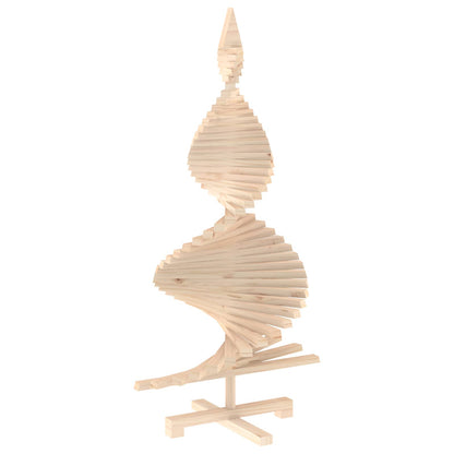 vidaXL Wooden Christmas Tree KOTKA 120 cm Solid Pine Wood Natural