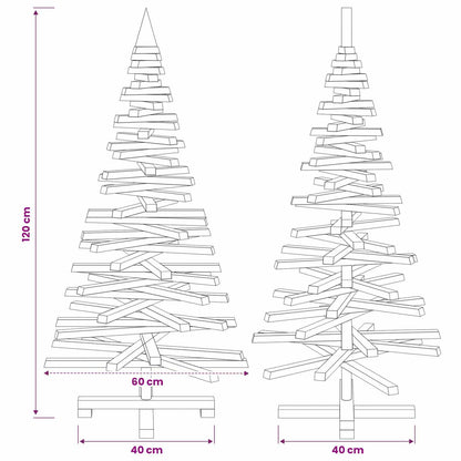 vidaXL Wooden Christmas Tree KOTKA 120 cm Solid Pine Wood Natural