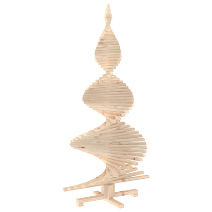 vidaXL Wooden Christmas Tree KOTKA 150 cm Solid Pine Wood Natural