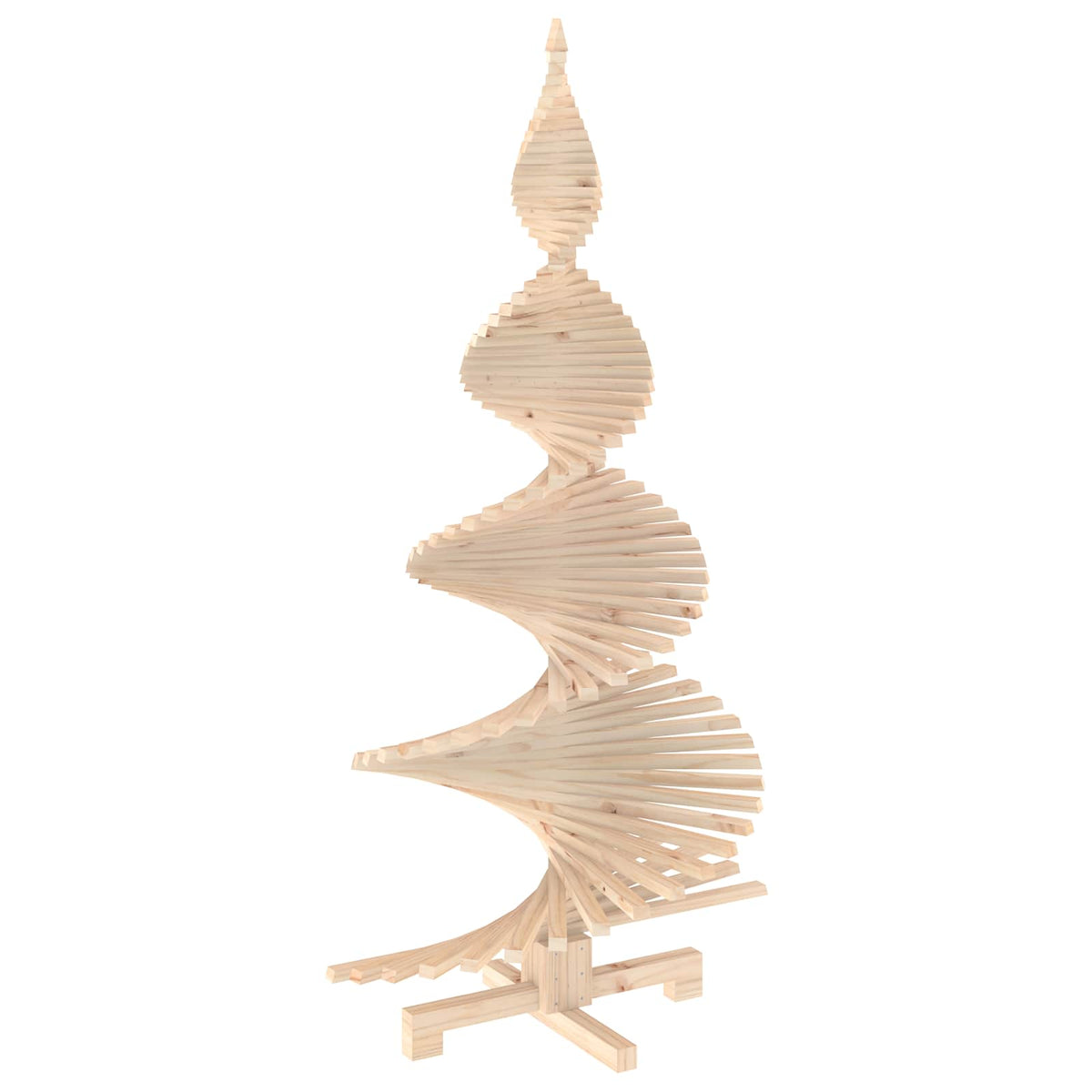 vidaXL Wooden Christmas Tree KOTKA 180 cm Solid Pine Wood Natural