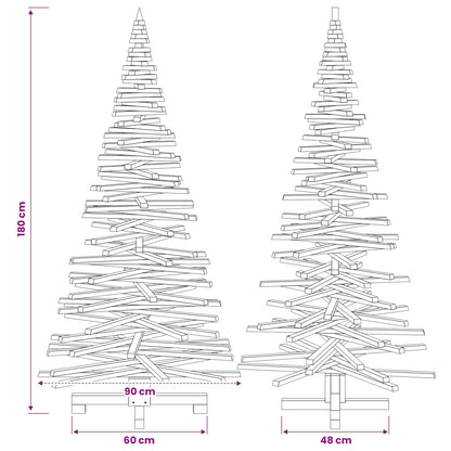 vidaXL Wooden Christmas Tree KOTKA 180 cm Solid Pine Wood Natural