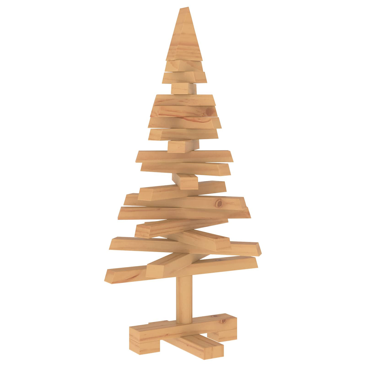 vidaXL Wooden Christmas Tree KOTKA 60 cm Solid Pine Wood Brown Finish